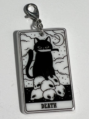 Death Cat Tarot Card Bag Clip