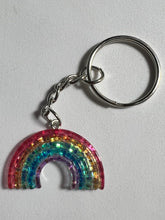 Load image into Gallery viewer, Glitter Rainbow Keyring