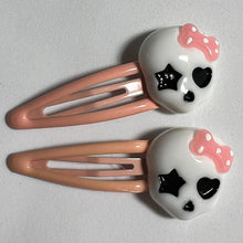 Load image into Gallery viewer, Bow Skull Hair Clips