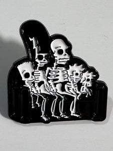 Skeletal Simpsons Sofa Pin