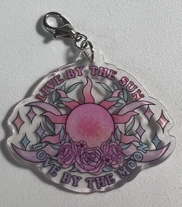 “Live By The Sun, Love By The Moon” Bag Clip