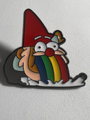 Gnome Rainbow Sick Pin