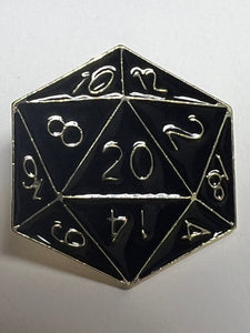 20 Sided Dice Pin