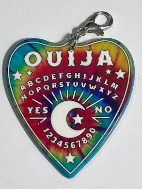 Rainbow Spiral Ouija Planchette Bag Clip