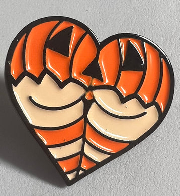 Pumpkin Booty Heart Pin