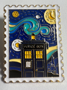 Police Box Stamp Pin
