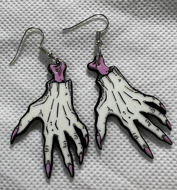 Spooky Severed Hand Earrings