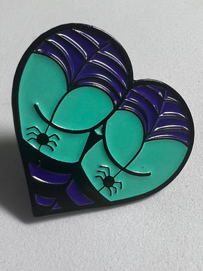 Witch Booty Heart Pin