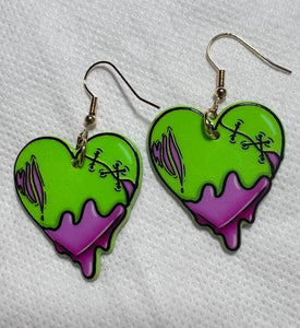 Zombie Heart Earrings