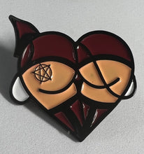 Load image into Gallery viewer, Devil Booty Heart Pin