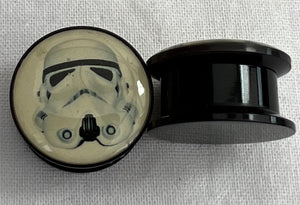2x 16mm Stormtrooper Mask Body Jewellery Plugs