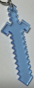 UV Blue 8-BIT Sword Keyring