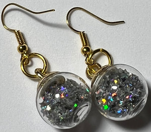 Glitter Star Bauble Earrings