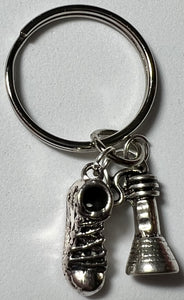 Torch And High Top Shoe Keyring