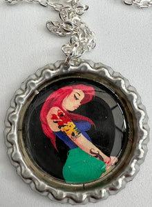 Tattooed Mermaid Necklace