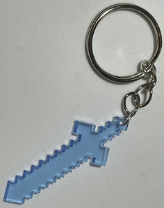 UV Blue 8-BIT Sword Keyring