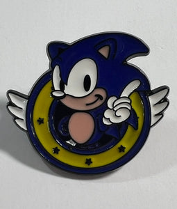 Blue Hedgehog Pin