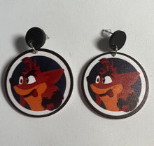 Load image into Gallery viewer, Crash Bandicoot Earrings