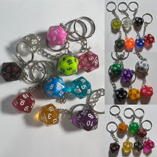 Load image into Gallery viewer, 20 Sided Dice Keyring